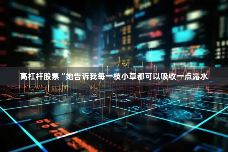 高杠杆股票“她告诉我每一枝小草都可以吸收一点露水